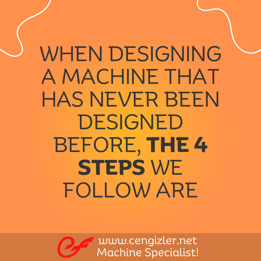 1 When designing a machine that has never been designed before, the 4 steps we follow are